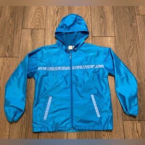 Vintage 90's ACTRA Blue Nylon Mesh Lined Track Jacket Windbreaker Size M